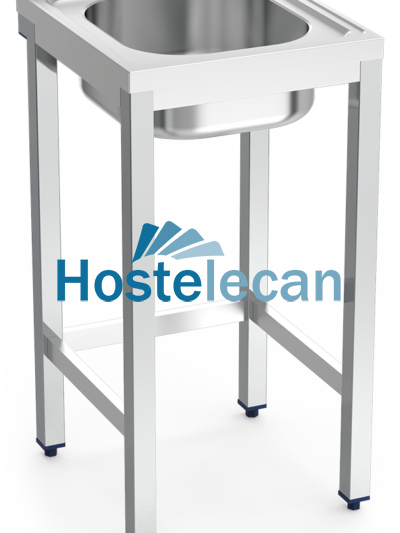 Fregadero con soporte 1C 450x450x850 mm.