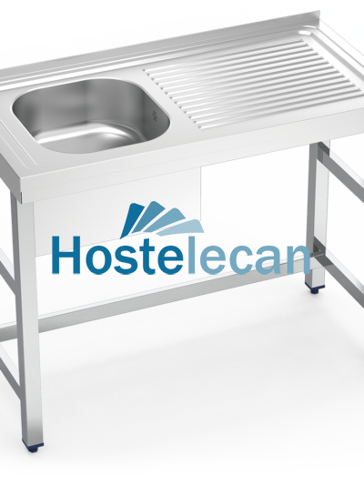 Fregadero con soporte 1C,ED 1000x500x850 mm.