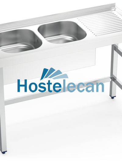 Fregadero con soporte 2C,ED 1200x500x850 mm.