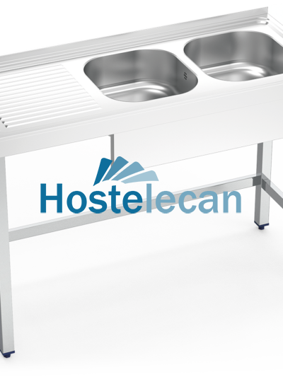 Fregadero con soporte 2C,EI 1200x500x850 mm.
