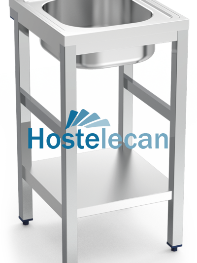 Fregadero c/soporte c/entre.1C 450x450x850 mm.
