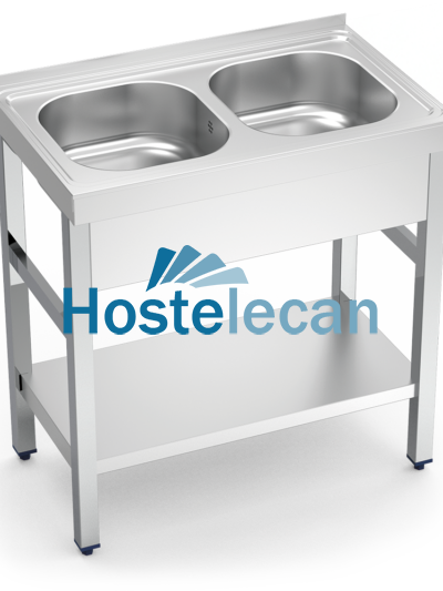 Fregadero c/soporte c/entre.2C 800x500x850 mm.