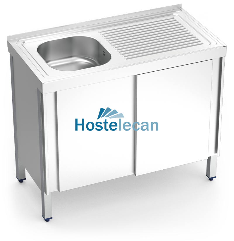 P051016.png Fregadero c/ptas.correderas 1C,ED 1000x500x850 mm.