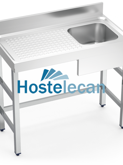 Fregadero con soporte 1C,EI 1000x550x850 mm.