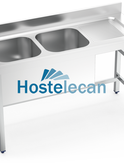 Fregadero con soporte 2C,ED 1400x550x850 mm.