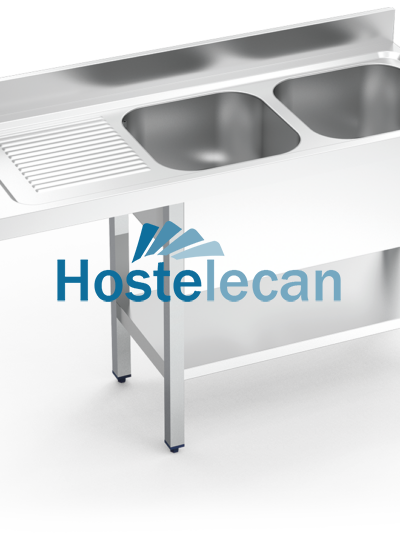 Fregadero para lavavajillas 2C,EI 1600x600x890 mm.