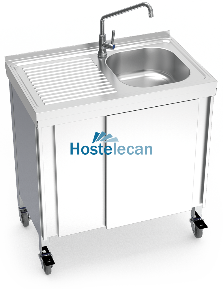 Fregadero portátil automático agua fría 800x500x865 mm