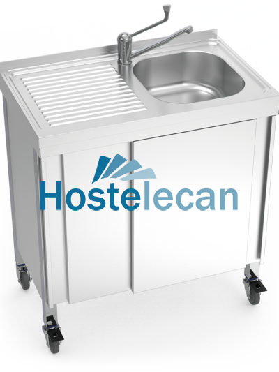 Fregadero portátil automático agua fría y caliente 800x500x865 mm