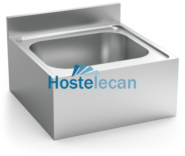 Fregadero colg.c/faldón 1C 600x600x355 mm.