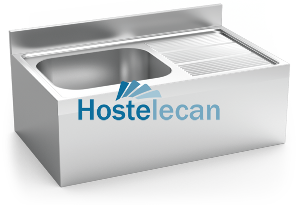 Fregadero colg.c/faldón 1C,ED 1300x600x300 mm.