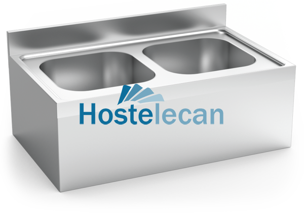 Fregadero colg.c/faldón 2C 1000x600x355 mm.