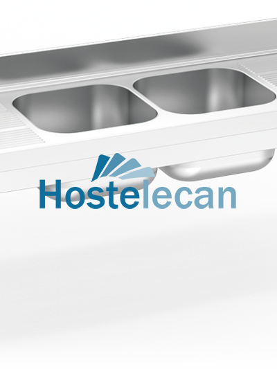 Fregadero colg.c/palomillas 2C,2E 2000x600x250 mm.