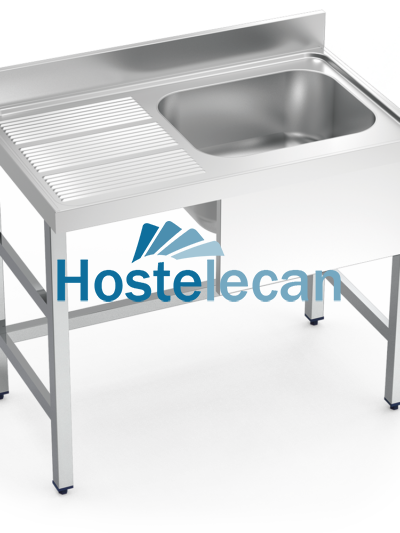 Fregadero con soporte 1C,EI 1000x600x850 mm.