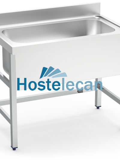 Fregadero con soporte 1C 1000x600x850 mm.