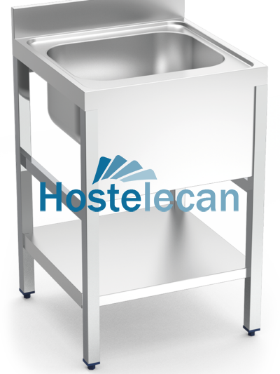 Fregadero c/soporte c/entre.1C 700x600x850 mm.