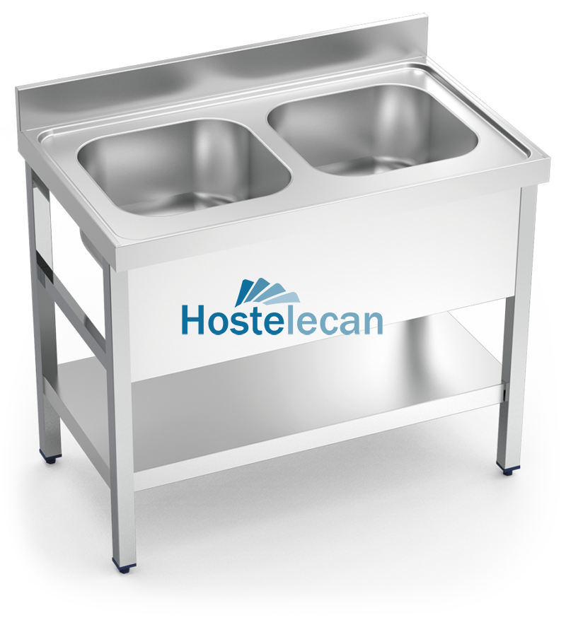 Fregadero c/soporte c/entre.2C 1000x600x850 mm.