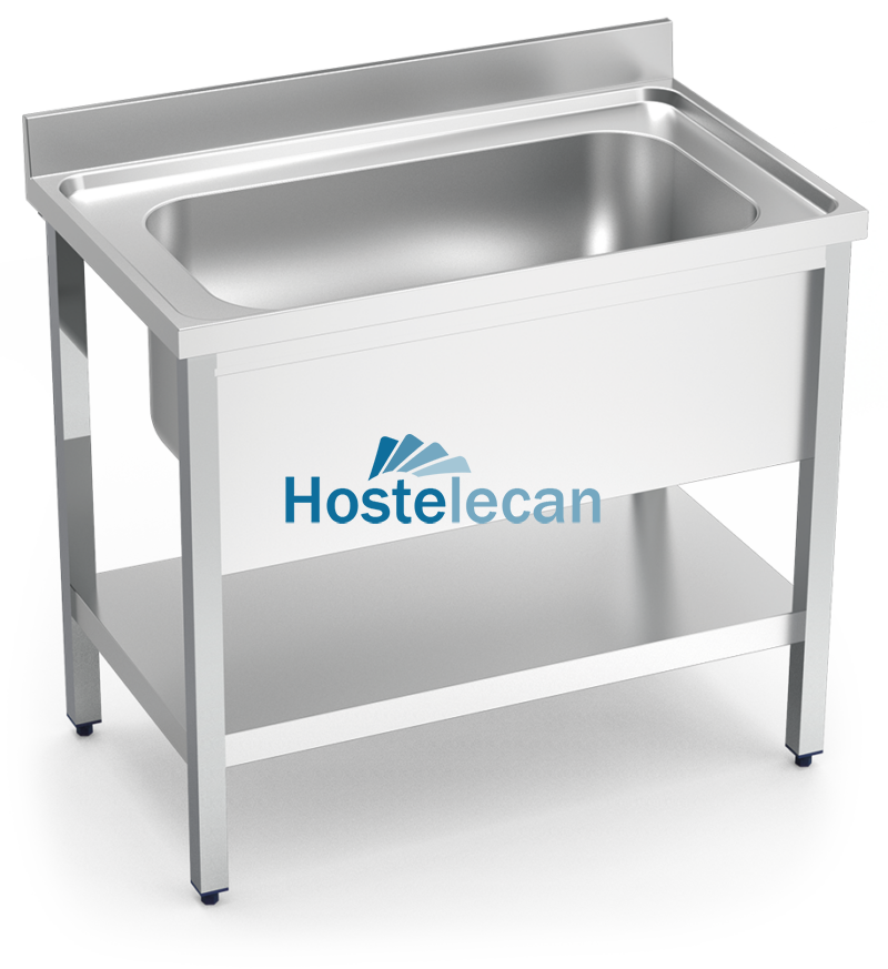 Fregadero c/soporte c/entre.1C 1000x600x850 mm.