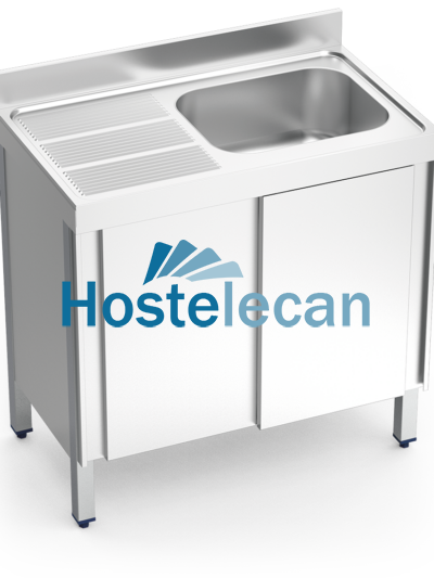 Fregadero c/ptas.correderas 1C,EI 1300x600x850 mm.
