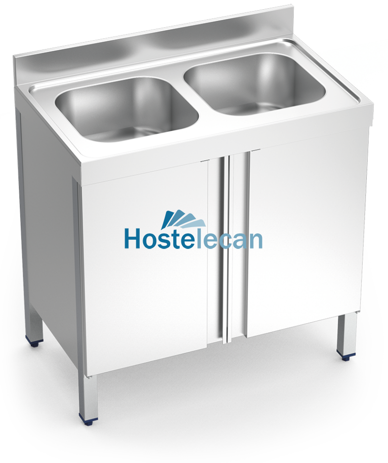 P055422.png Fregadero c/ptas.abatibles 2C 1400x600x850 mm.