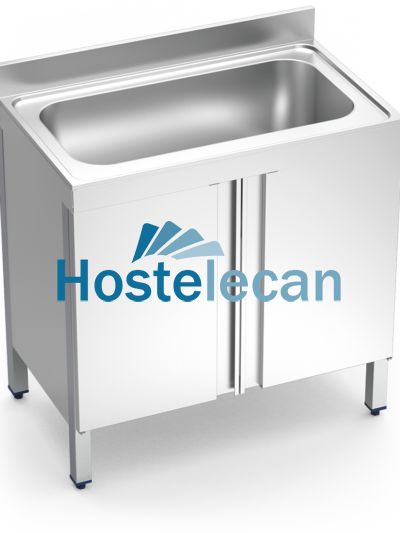 Fregadero c/ptas.abatibles 1C 1200x600x850 mm.