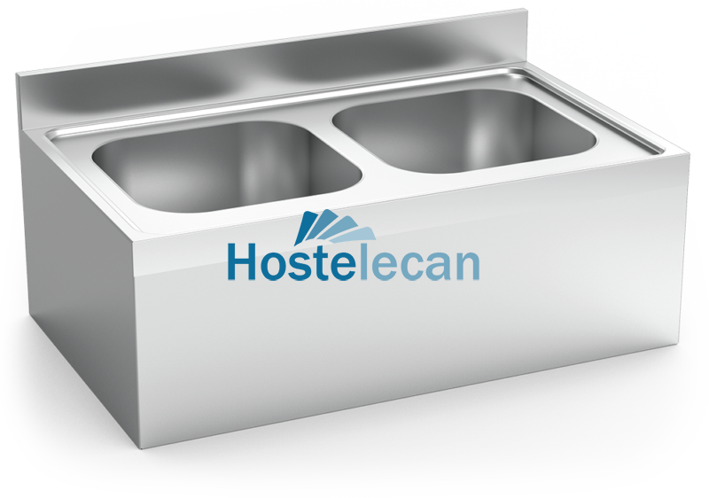 Fregadero colg.c/faldón 2C 1000x700x355 mm.