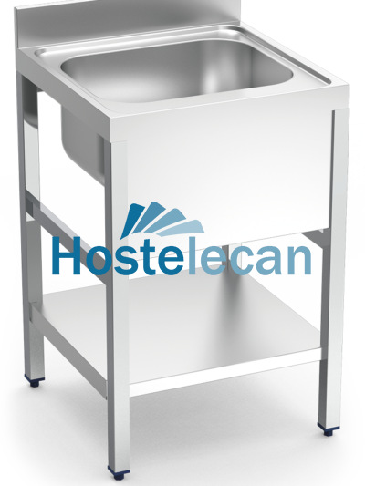 Fregadero c/soporte c/entre.1C 700x700x850 mm.