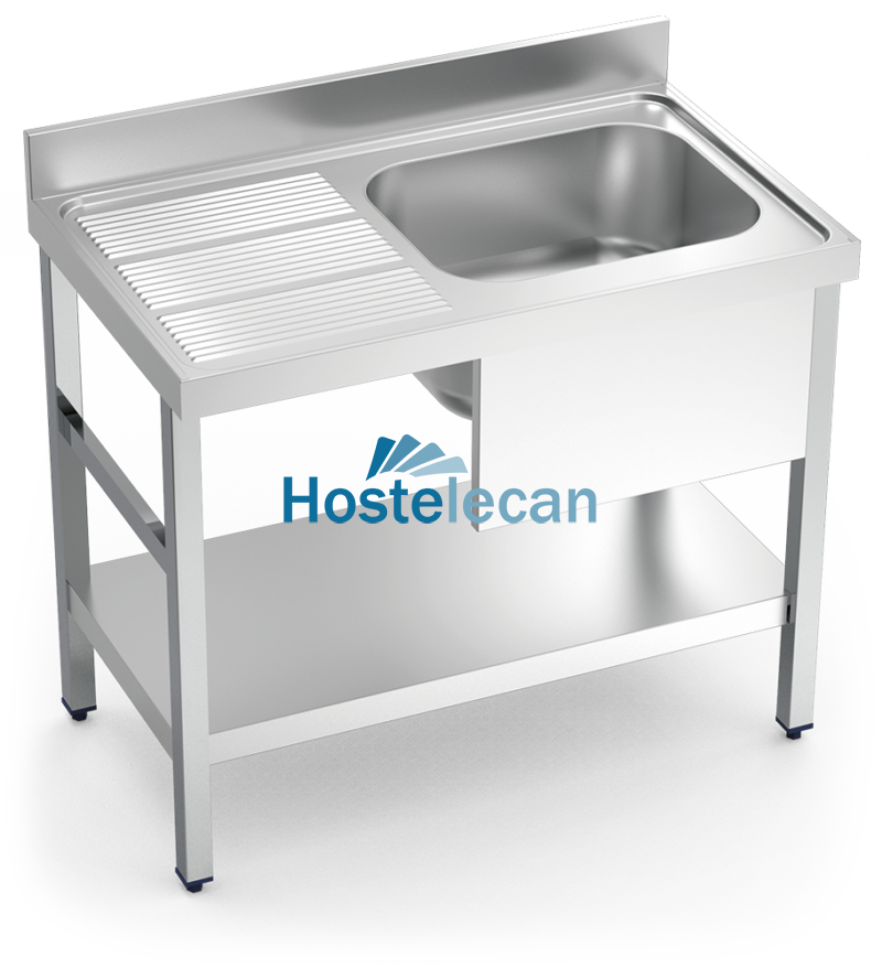 Fregadero c/soporte c/entre.1C,EI 1000x700x850 mm.