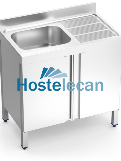 Fregadero c/ptas.abatibles 1C,ED 1000x700x850 mm.
