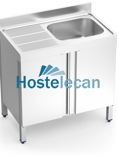 Fregadero c/ptas.abatibles 1C,EI 1000x700x850 mm.