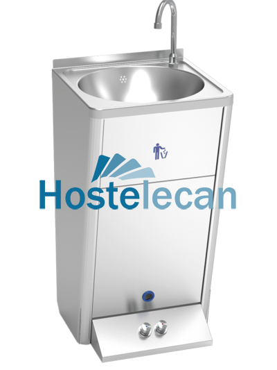 Lavamanos registrable autónomo eléctrico doble pulsador agua fría y caliente