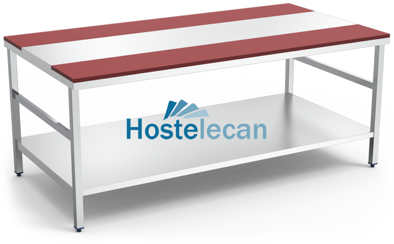 Mesa despiece fb.roja c/entrep.1500x1050x850 mm.