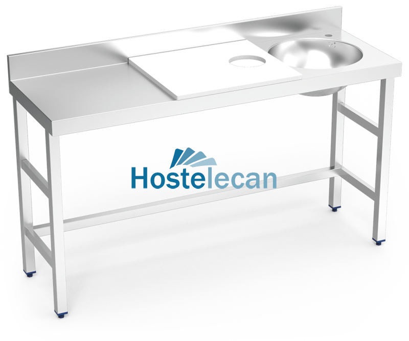 Mesa preparación y lavado fb bl cubeta dcha. 1500x500x850