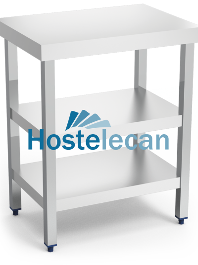 Mesa central c/2 entrepaños 705x505x853 mm. Especial maquinaria.