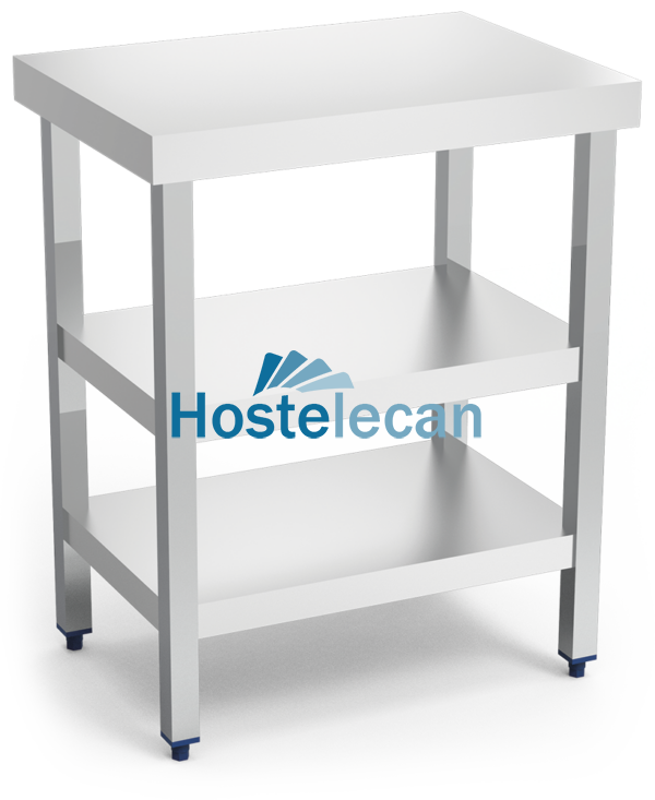 Mesa central c/2 entrepaños 705x505x853 mm. Especial maquinaria.