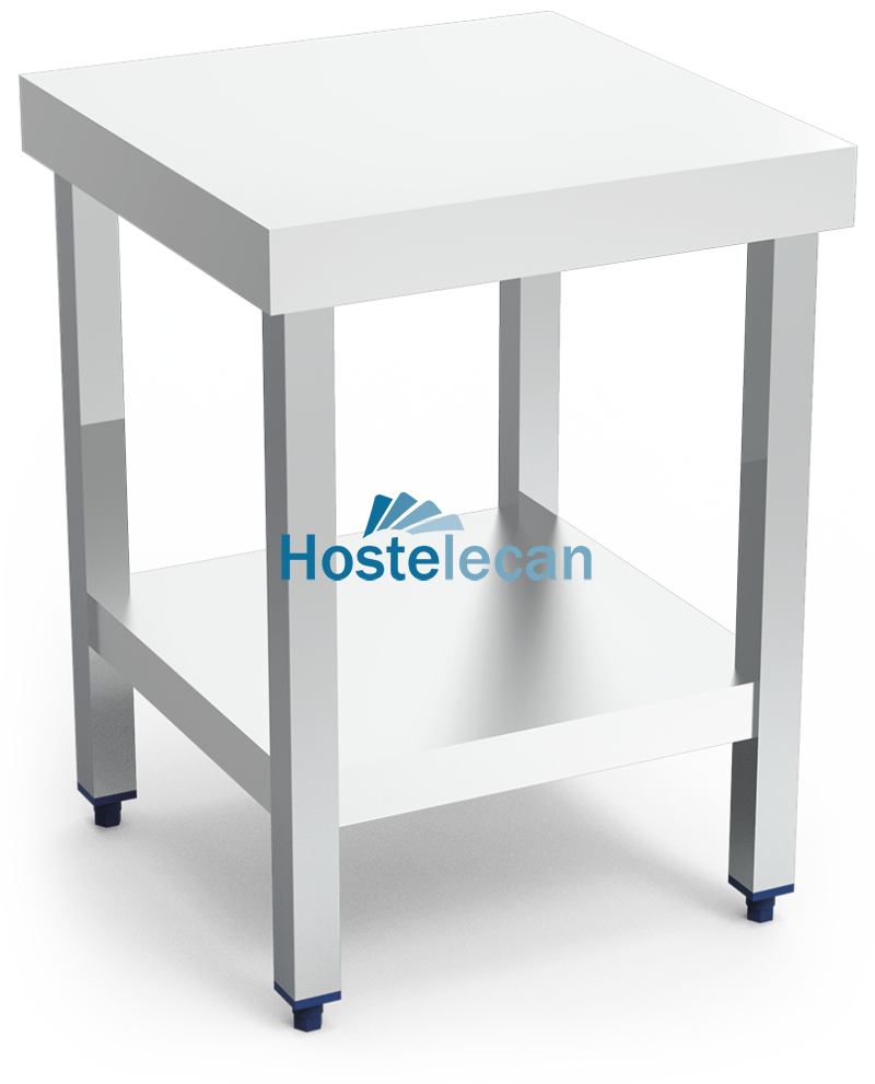 Mesa central c/entrepaño 505x505x653 mm.