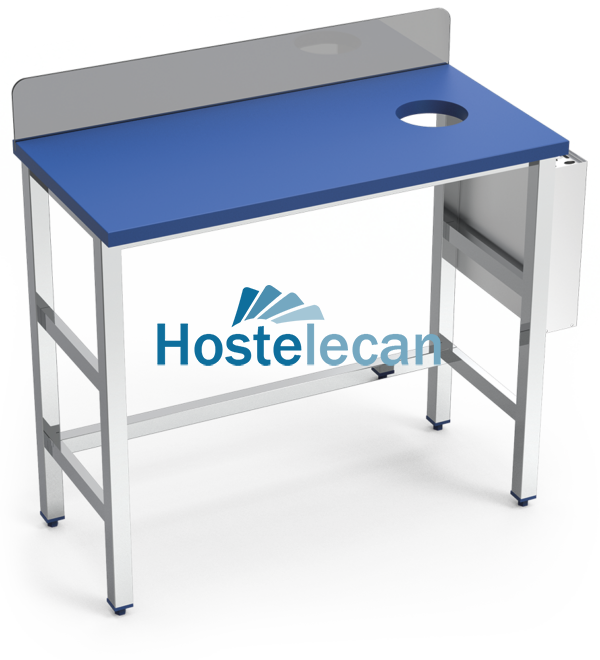 Puesto pescadero fb. azul 30 mm. 1000x500x880 mm.