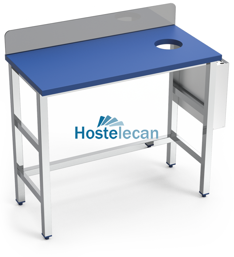 Puesto pescadero fb. azul 30 mm. 1000x500x880 mm.