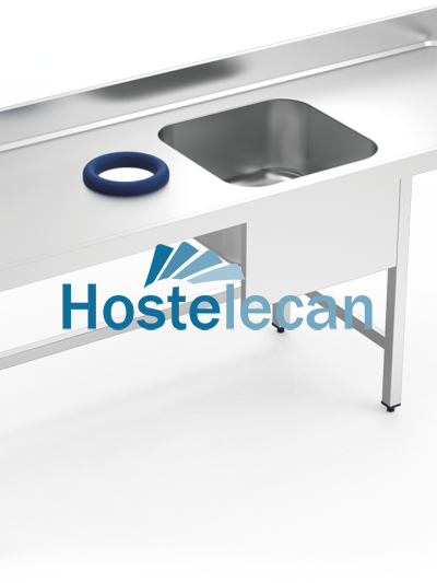 Mesa mural de prelavado s/ent cubeta dcha. 2000x700x850-910 mm.