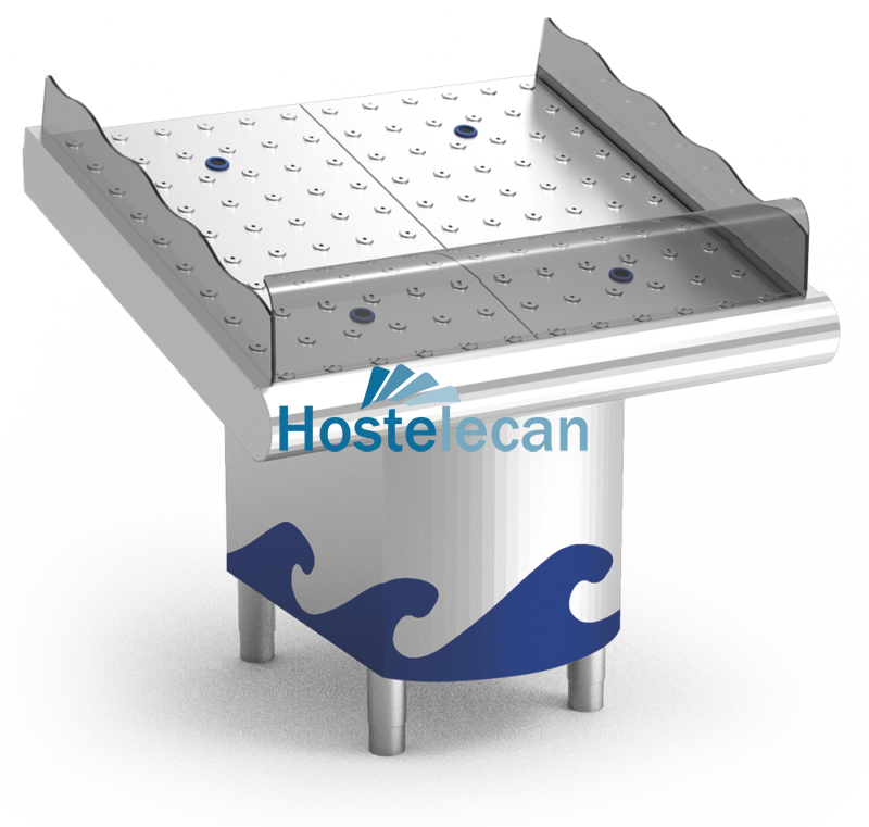 P074439.png Mostrador de pescadería de 985x950x730/1040 mm.