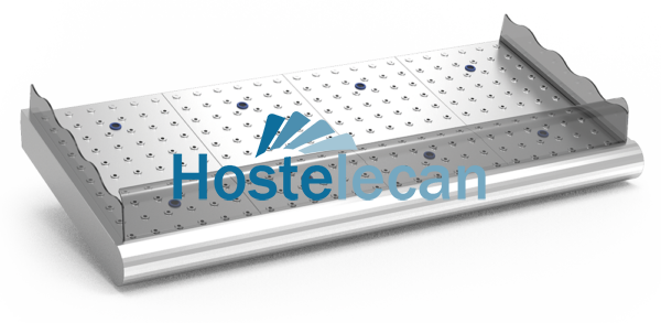 Mostrador de pescadería sobre obra de 1948x950x270