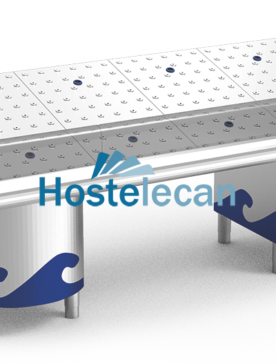 Mostrador de pescadería de 2911x950x730/1045 mm.