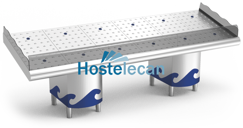 P074444.png Mostrador de pescadería de 2911x950x730/1045 mm.