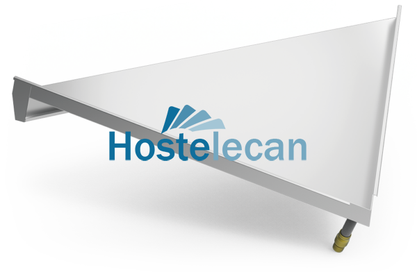 Escuadra interior para mostrador 1230x870x118 mm.