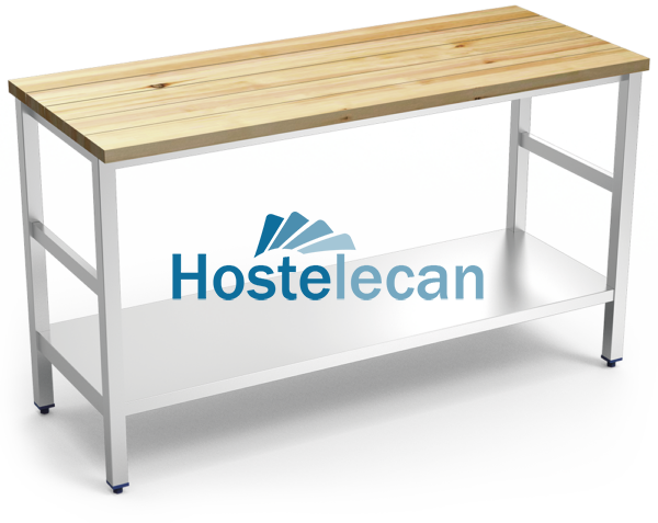 P076808.png Isla de cocina inox con encimera de madera 1000x600x880 mm