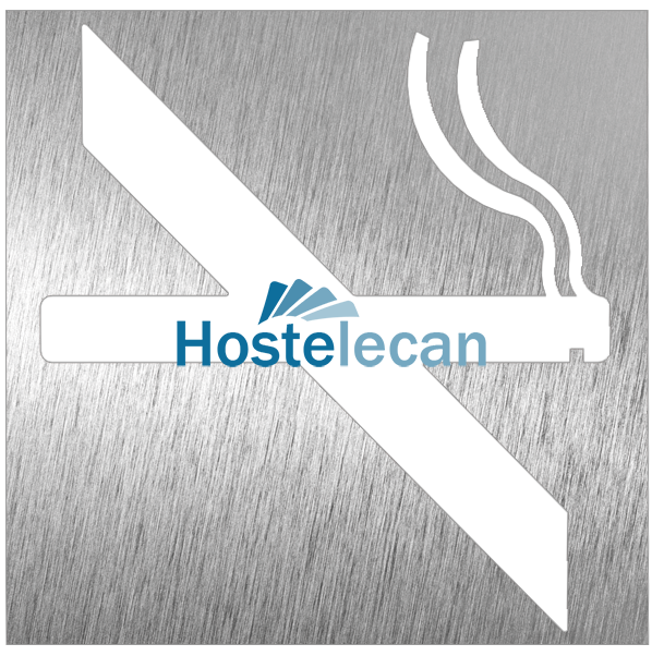 P082606.png Pictograma inoxidable «Prohibido Fumar» 120x120x1.5 mm.