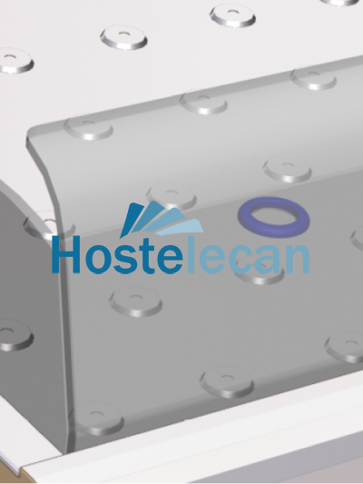 Frontal de plástico mostrador de pescadería 963 mm.