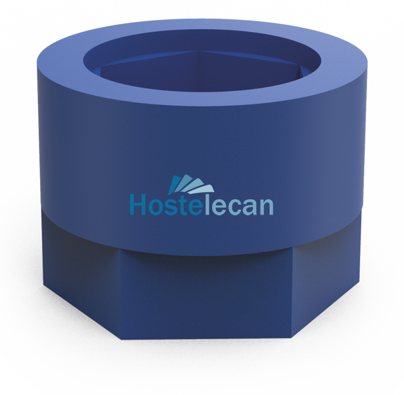 P409952.png Funda silentblock azul para taco regulable de 40×40 mm.