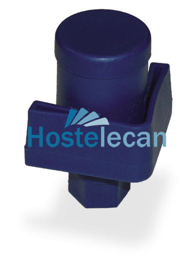 Contera de plástico azul c/regulador para soporte