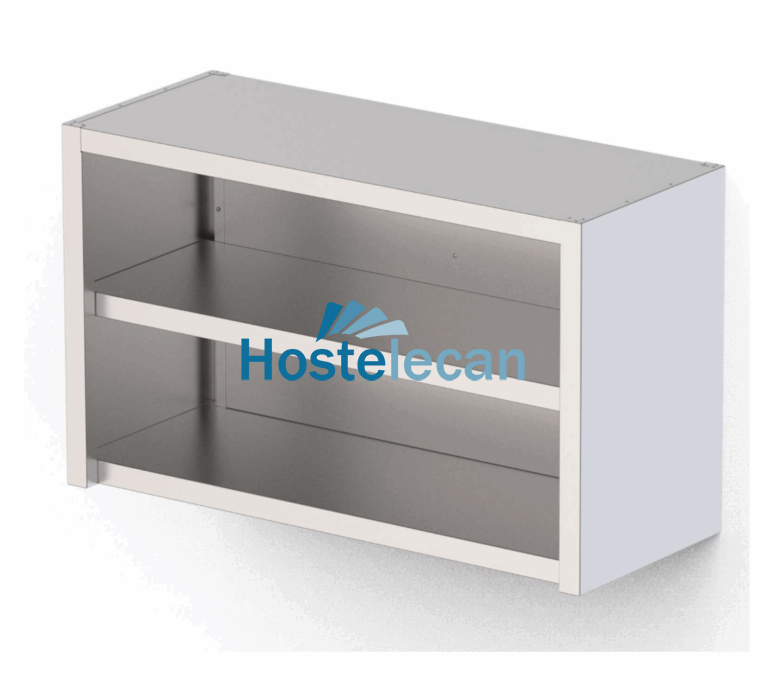 Armario Mural de Acero Inoxidable con Estantería Abierta: la solución práctica para tu cocina profesional Armario Mural de Acero Inoxidable con Estantería Abierta: la solución práctica para tu cocina profesional