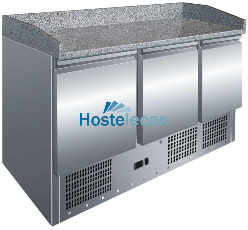 Mesa GN1/1 3 Puertas Preparación Pizzas con Encimera de Granito de 1365 x700 x1050h mm PEKIN S903PZ Mesa GN1/1 3 Puertas Preparación Pizzas con Encimera de Granito de 1365 x700 x1050h mm PEKIN S903PZ